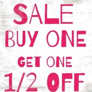 All BOUTIQUE items are Buy 1 get 1 half off. Includes boutique accessories!